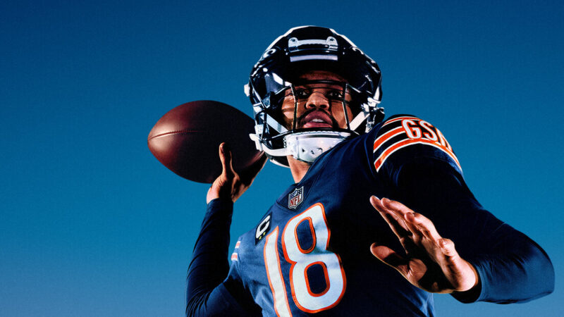 Madden NFL 27 key art featuring cover athlete Caleb Williams, official Steam library hero image