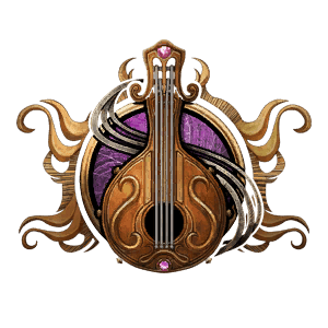 Bard class badge icon representing the Bard/Cleric support and buff hybrid build