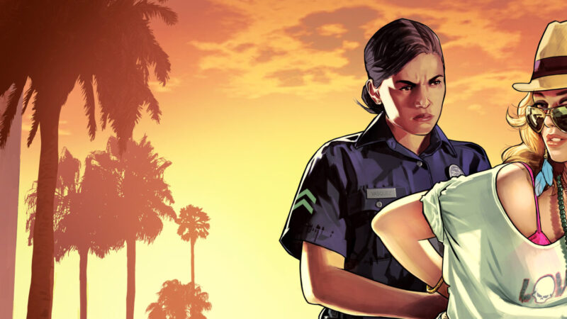 Grand Theft Auto V key art showing the three protagonists