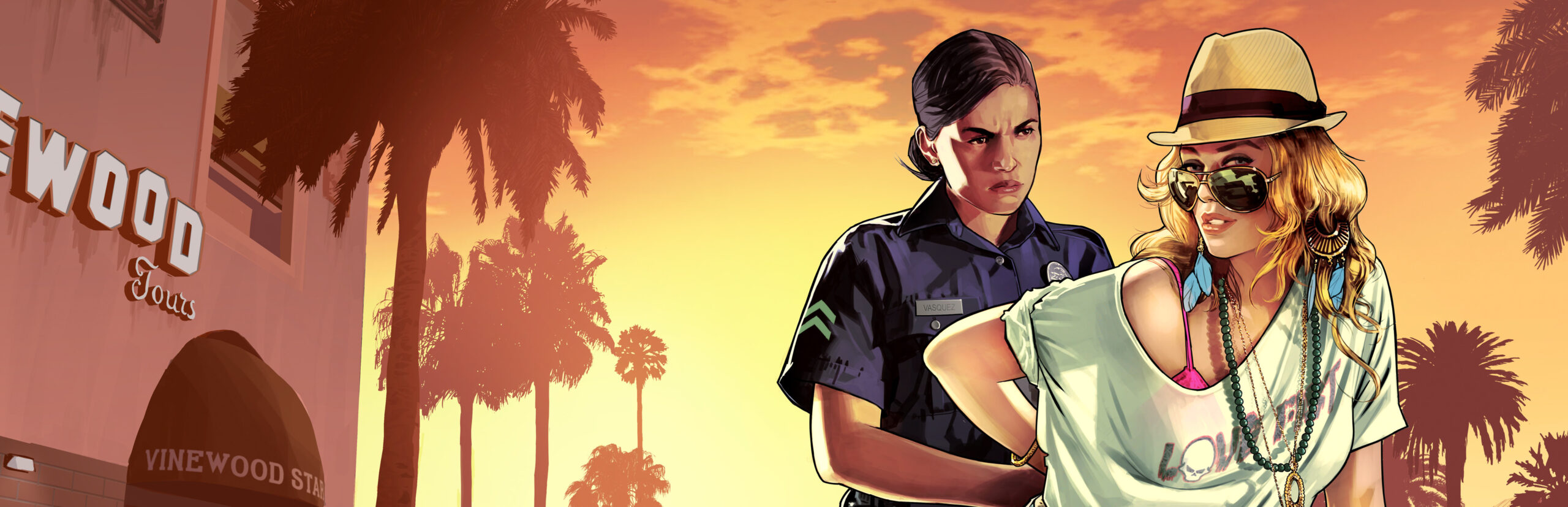 Grand Theft Auto V key art showing the three protagonists