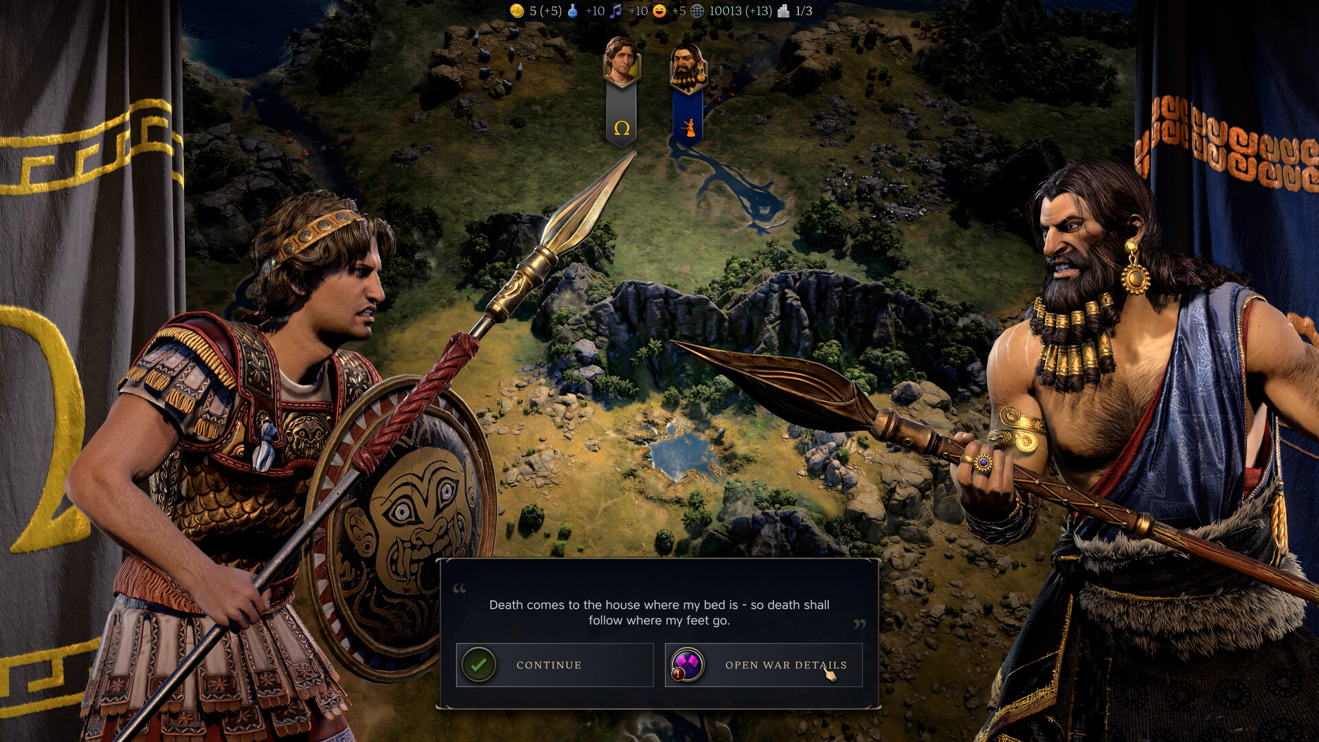 Civilization VII gameplay screenshot showing the Age-based map and city development