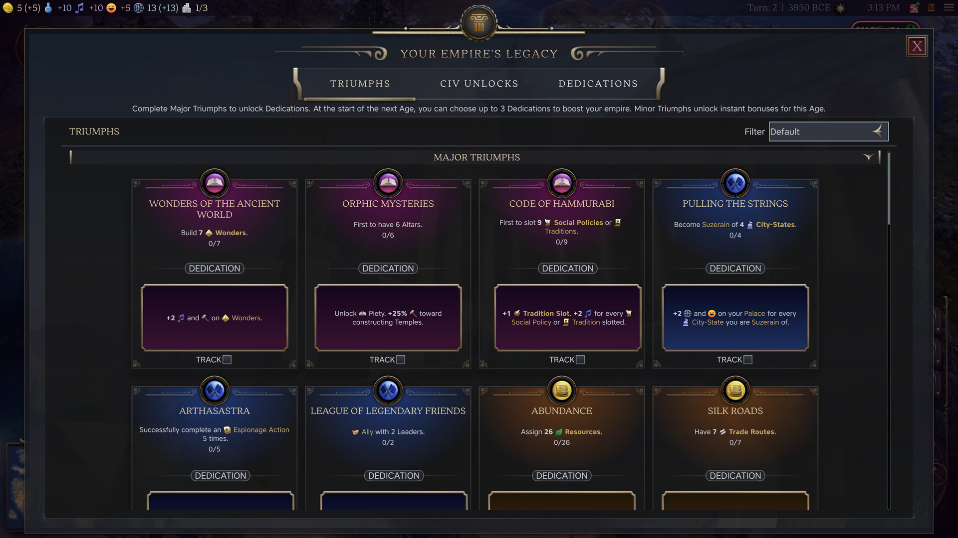 Civilization VII gameplay screenshot showing diplomacy and victory path progression