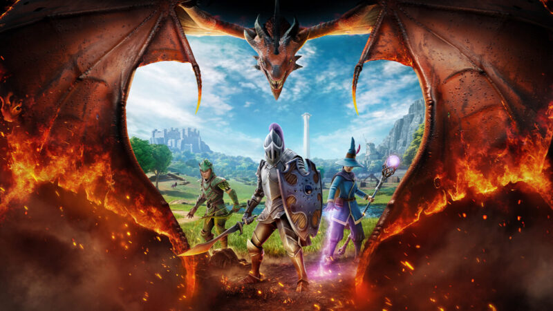 RuneScape: Dragonwilds key art of a survivor exploring the wilds of Gielinor