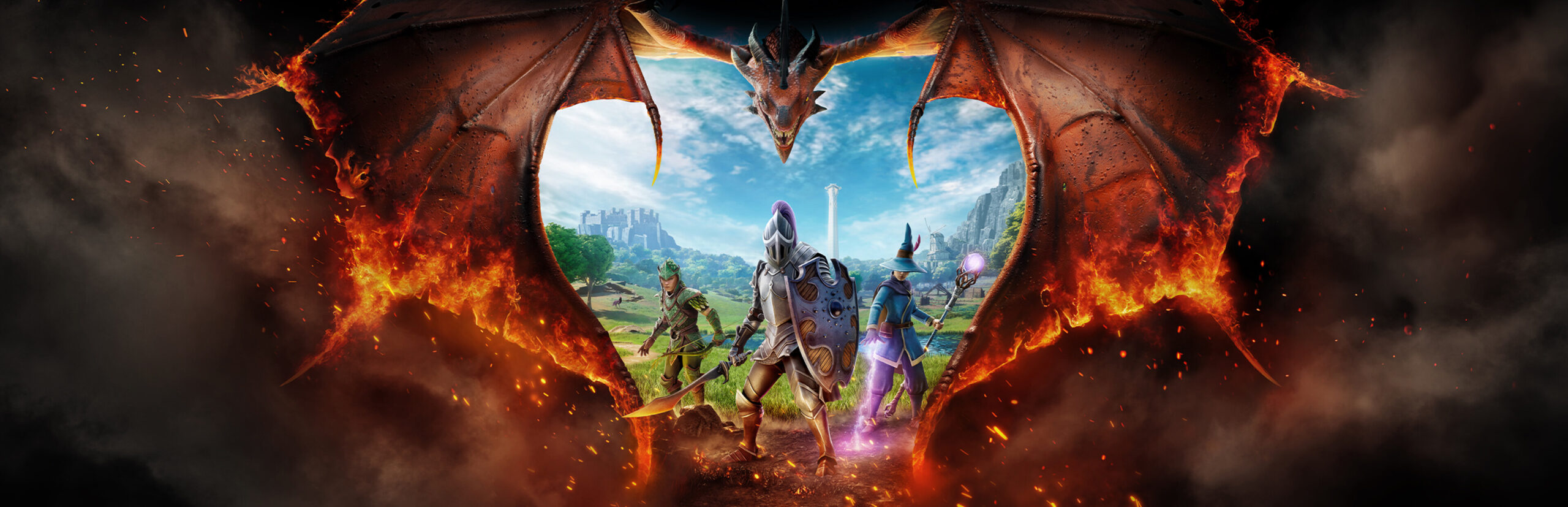 RuneScape: Dragonwilds key art of a survivor exploring the wilds of Gielinor