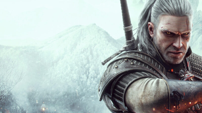 The Witcher 3: Wild Hunt Remastered key art featuring Geralt of Rivia