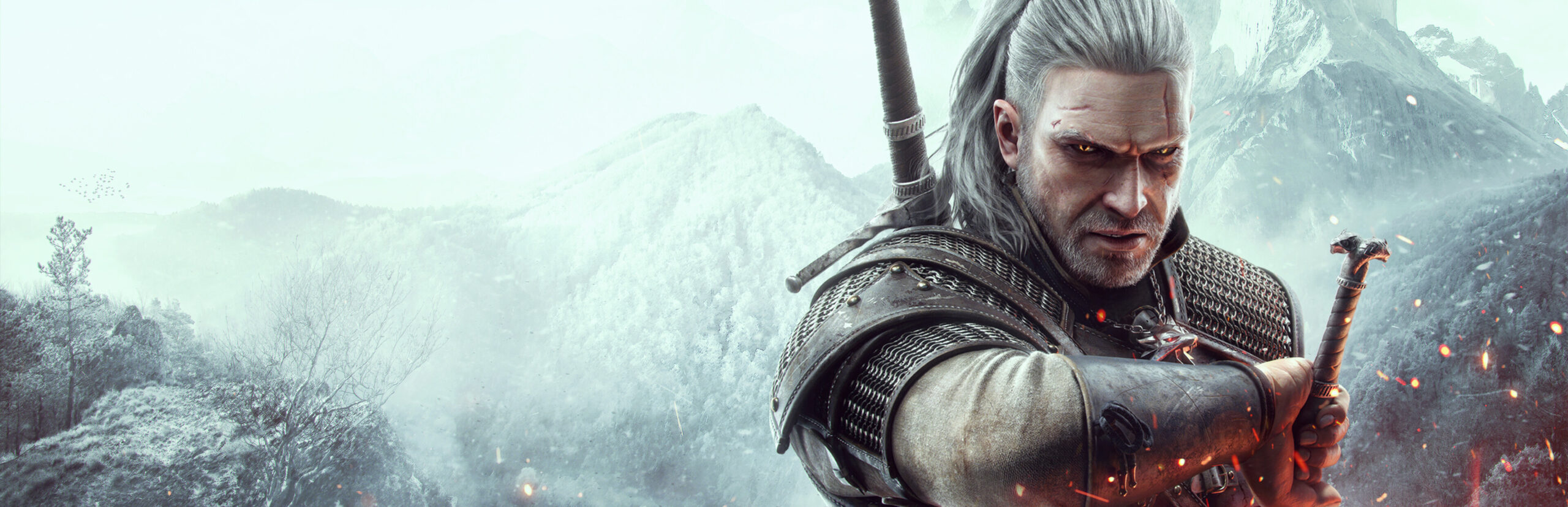 The Witcher 3: Wild Hunt Remastered key art featuring Geralt of Rivia