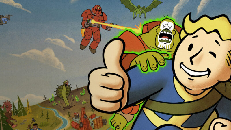 Fallout 76 Patch 70 key art showing Vault Dwellers in the Appalachian wasteland