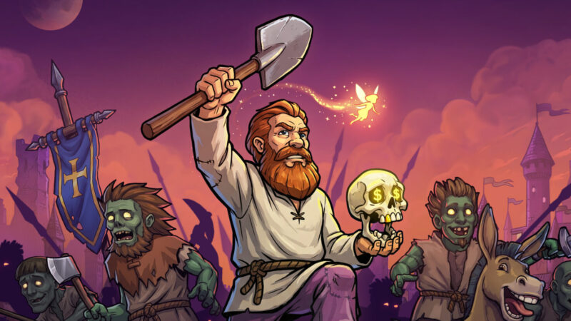 Graveyard Keeper 2 key art featuring the cemetery keeper and undead army