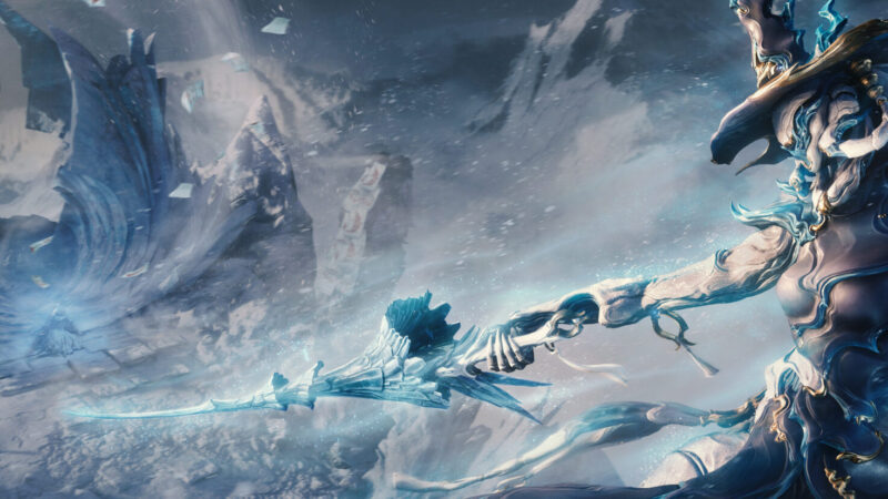 Warframe Iceblade of Narin key art featuring the new Narin Warframe