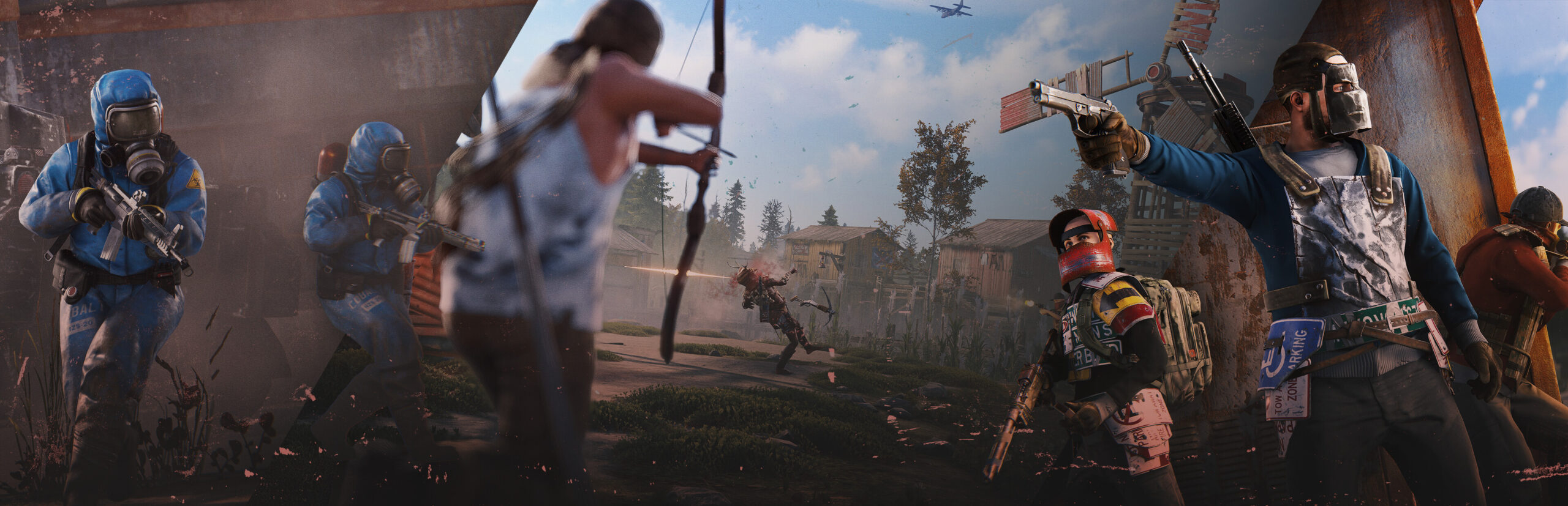 Rust Breach and Clear update key art showing a fortified base