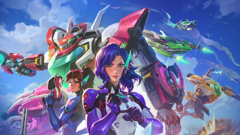 Overwatch key art showing hero roster