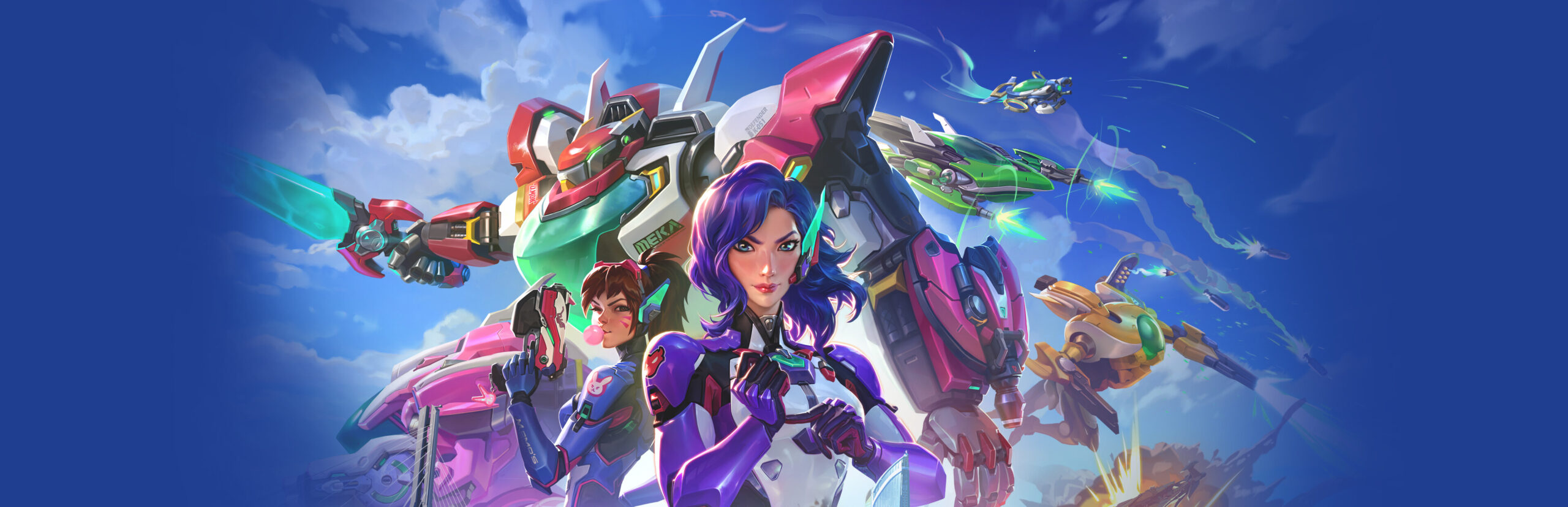 Overwatch key art showing hero roster