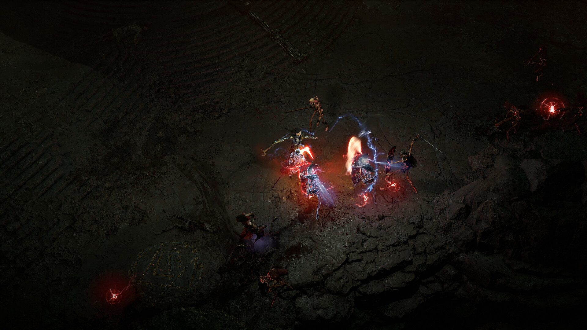 Diablo IV combat screenshot showing an A-tier class in action
