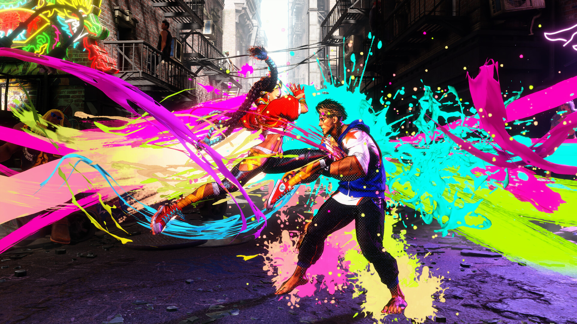 Street Fighter 6 gameplay screenshot from the official Steam store page, shown alongside the Mai Shiranui S+ tier ranking