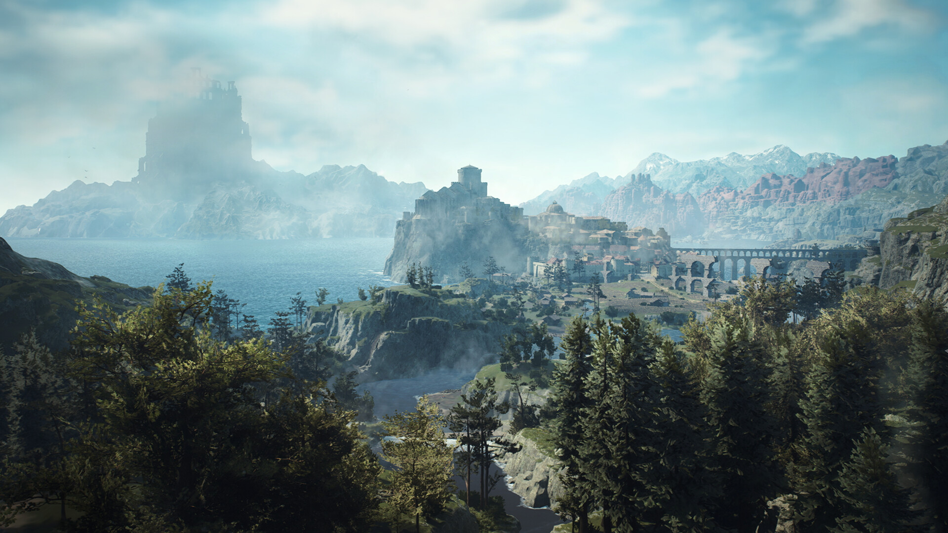 Dragon's Dogma 2 gameplay screenshot showing melee combat against a large monster