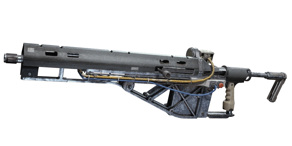 Bettina assault rifle render, shown at its maximum Mk IV upgrade tier
