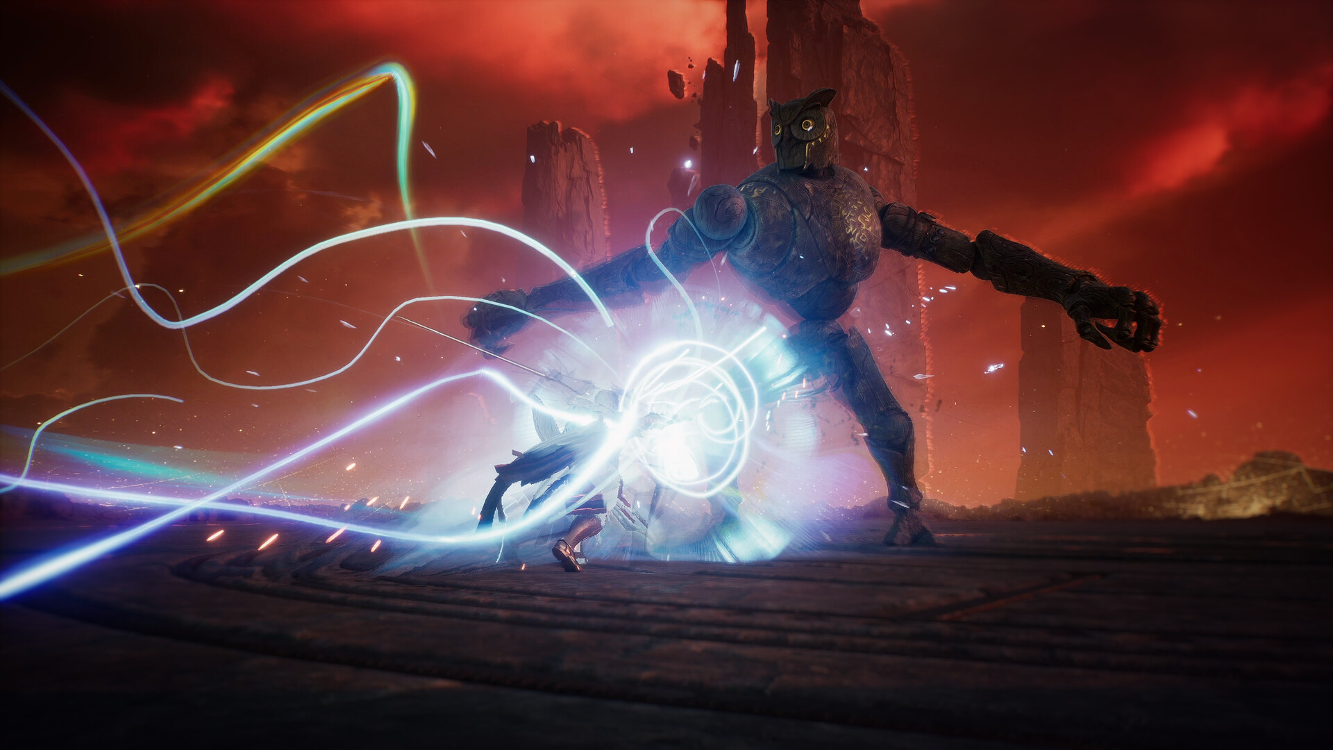 AION 2 gameplay screenshot showing a Daeva character exploring one of Atreia's floating sky regions