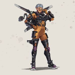 Valkyrie's character portrait from Apex Legends, shown in her jetpack flight suit