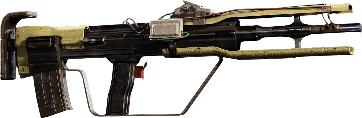 Close-up inspect view of the Tempest assault rifle, an S-tier pick in ARC Raiders