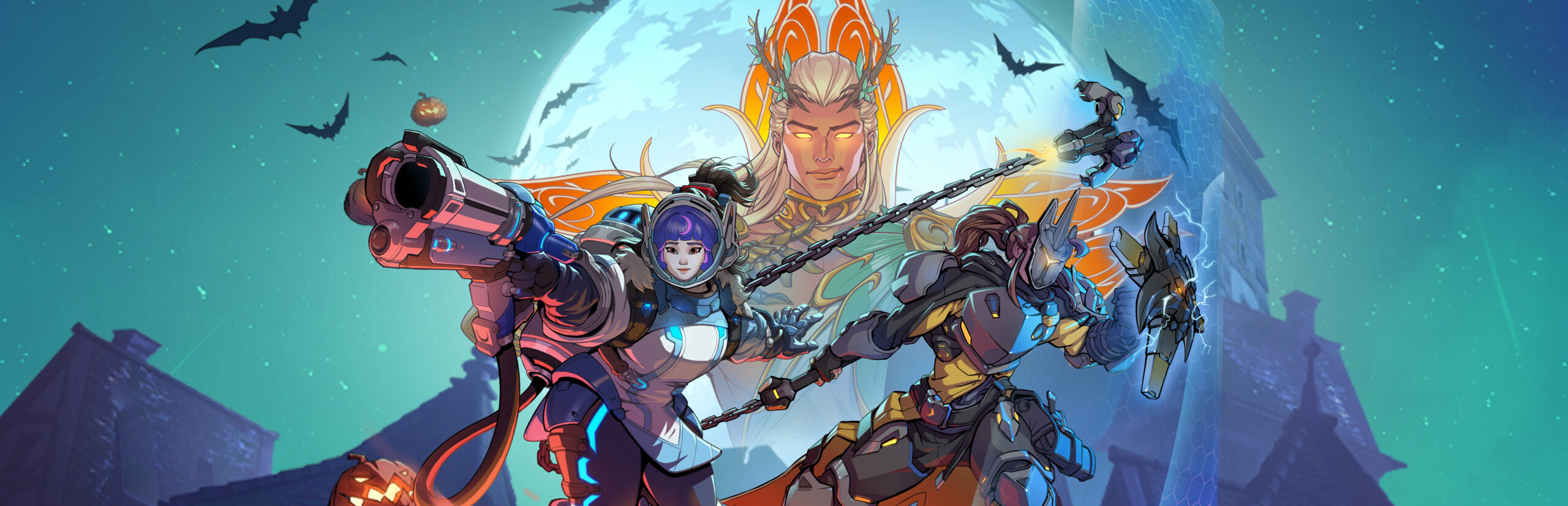 Overwatch key art featuring the current hero roster