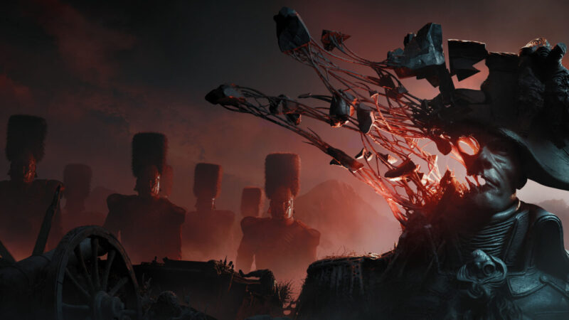 Valor Mortis key art showing the plague-corrupted soldier William in Napoleonic France