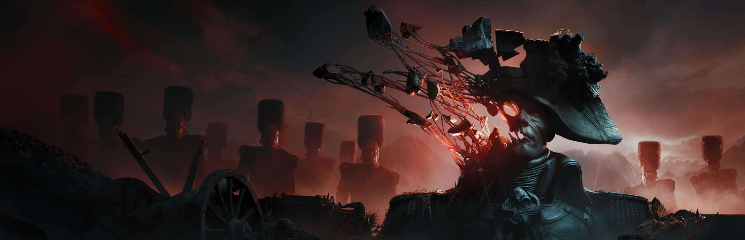 Valor Mortis key art showing the plague-corrupted soldier William in Napoleonic France