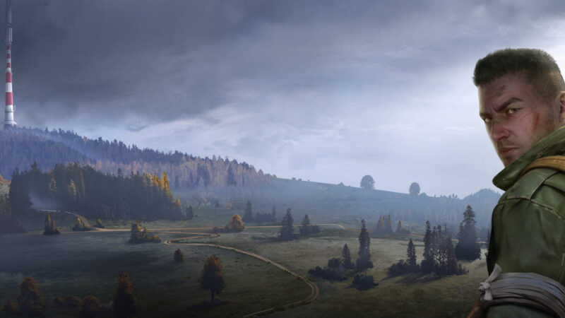 DayZ key art depicting survivors in the game's open world