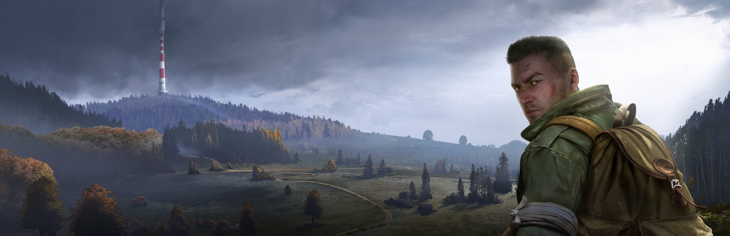 DayZ key art depicting survivors in the game's open world