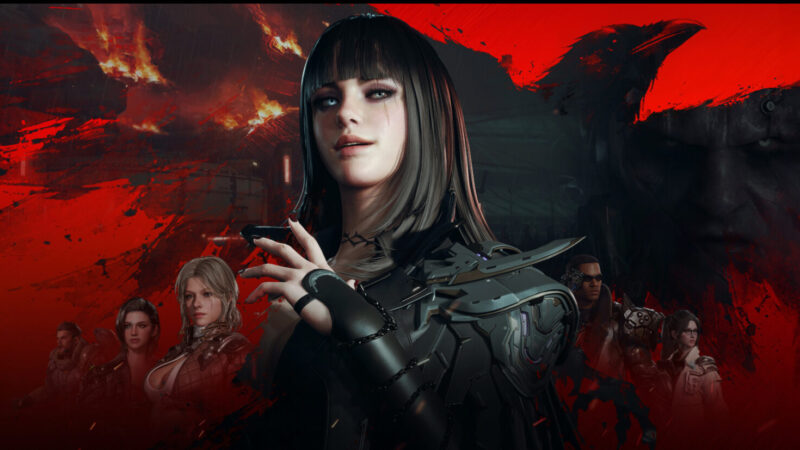 The First Descendant key art showing Descendants battling Vulgus forces