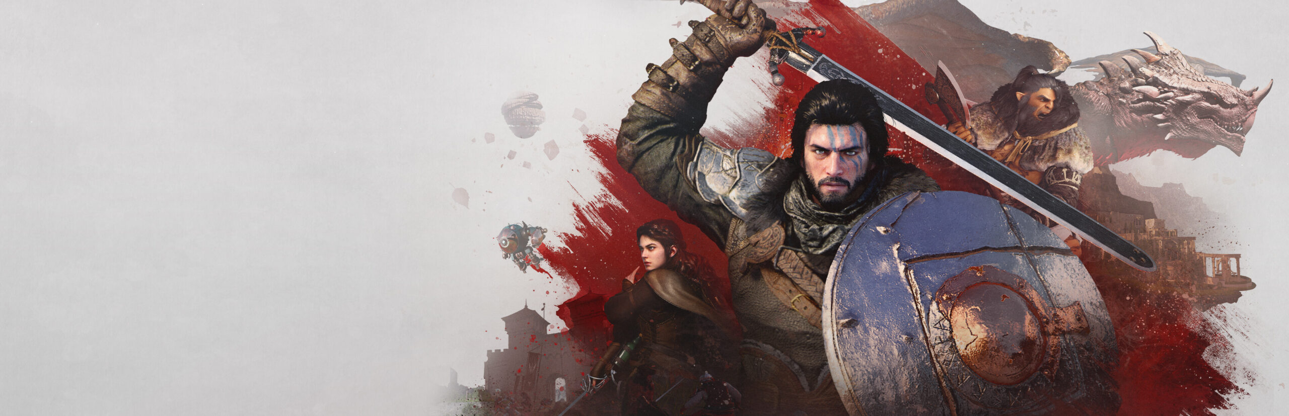 Crimson Desert Enhanced key art of a warrior overlooking the Great Ocean of Pywel