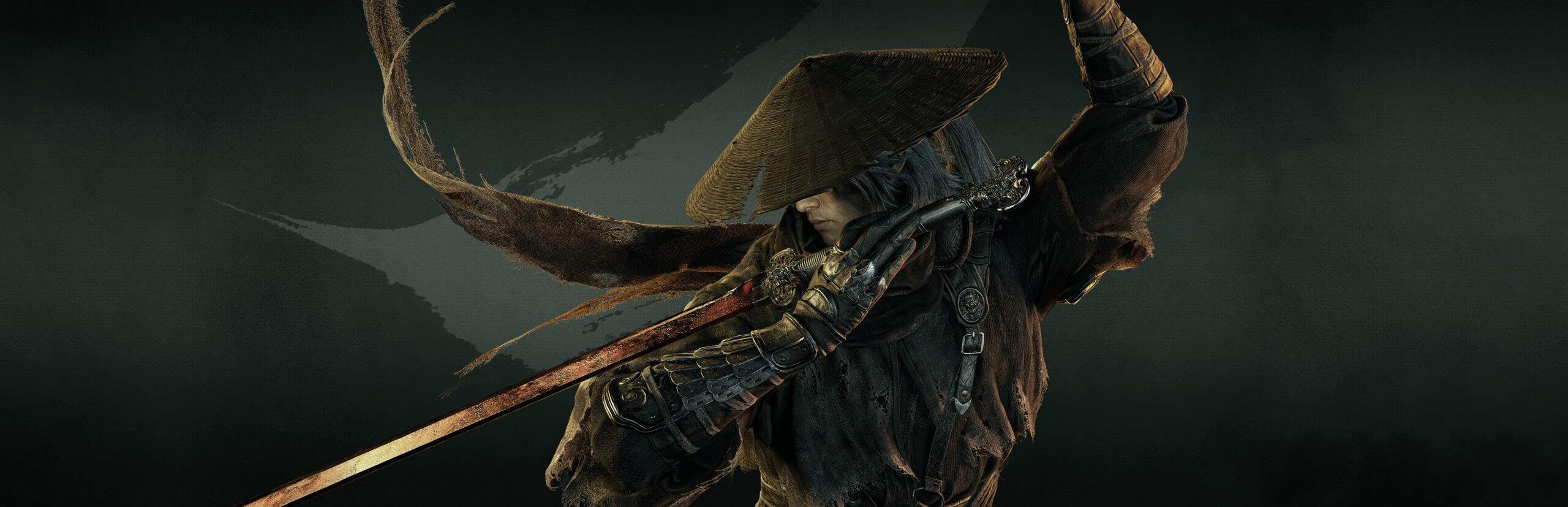 Phantom Blade Zero key art of a masked swordsman in a neon-lit alley