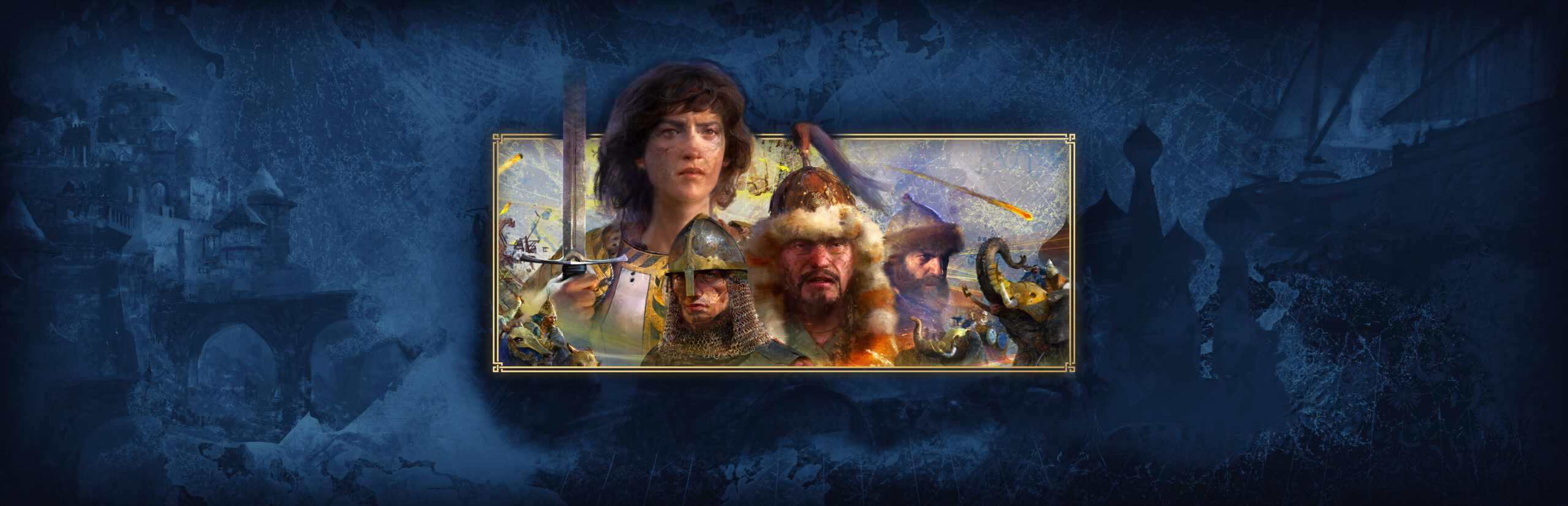 Age of Empires IV: Anniversary Edition key art of medieval armies clashing