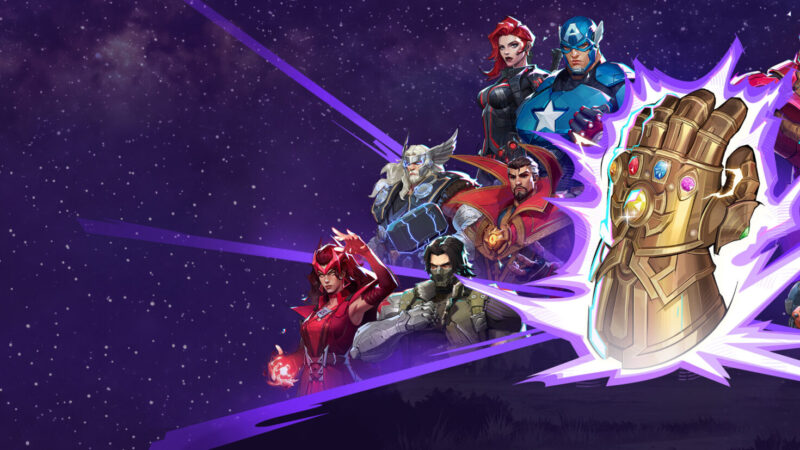 Marvel Rivals key art showing a lineup of Marvel heroes and villains