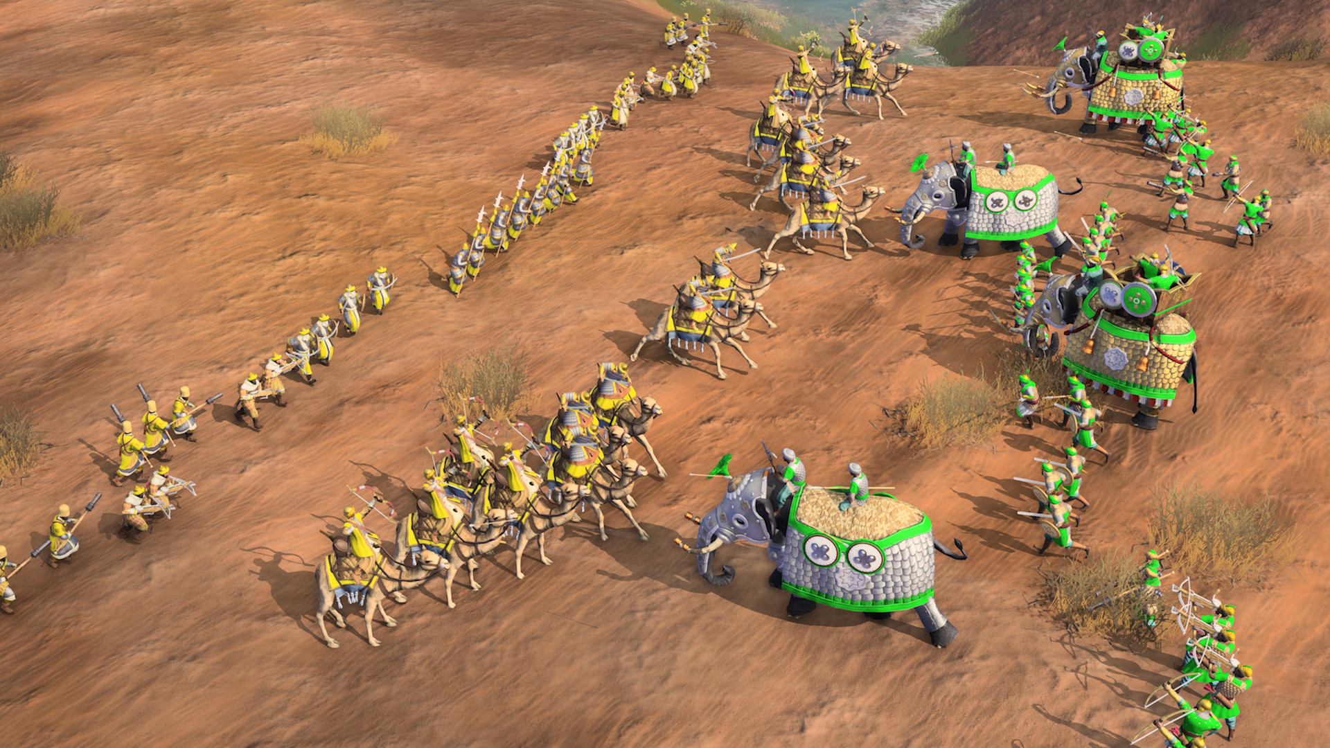 Age of Empires IV gameplay screenshot showing a fortified medieval settlement and economy buildings