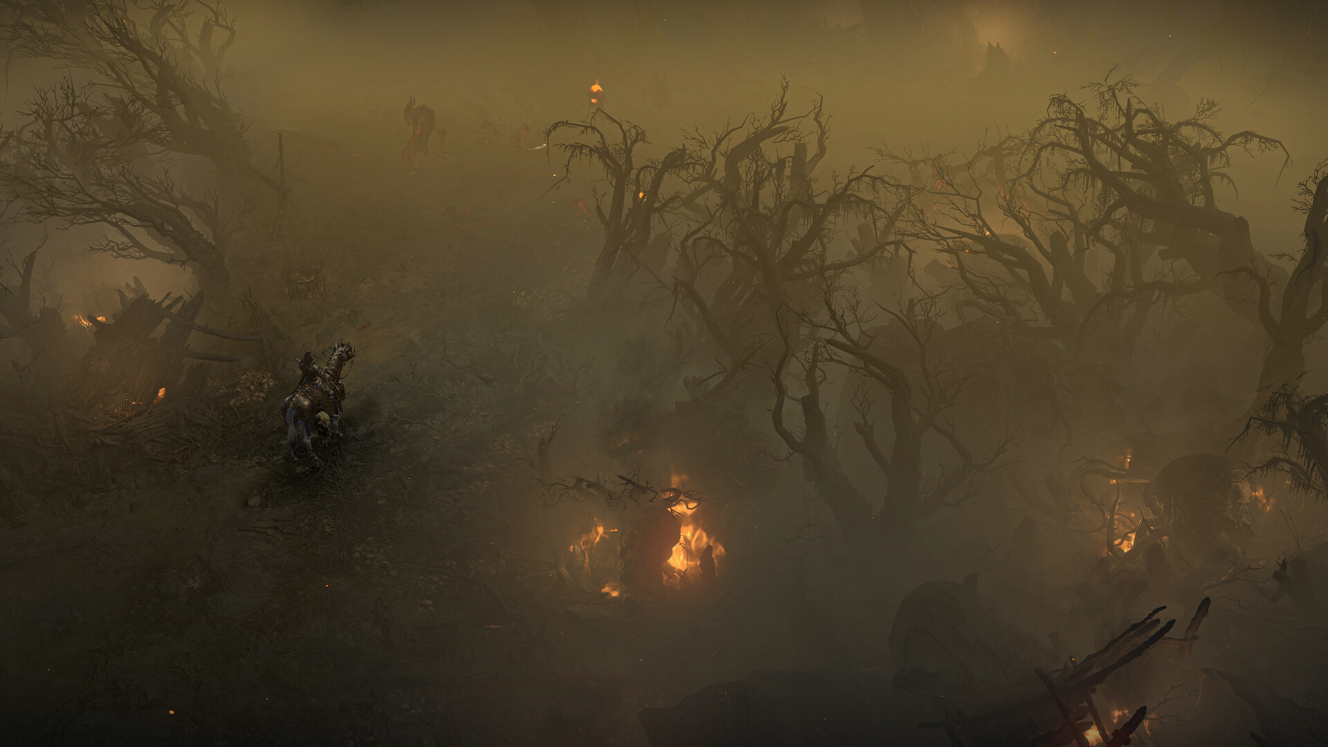 Diablo IV open-world exploration showing character gear
