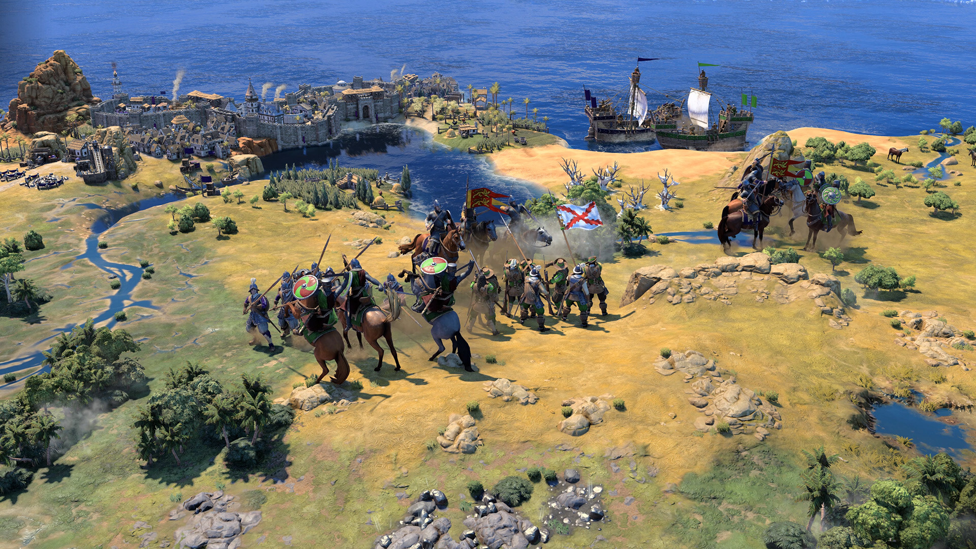 Civilization VII world map view used when choosing a leader strategy for a given map and victory type