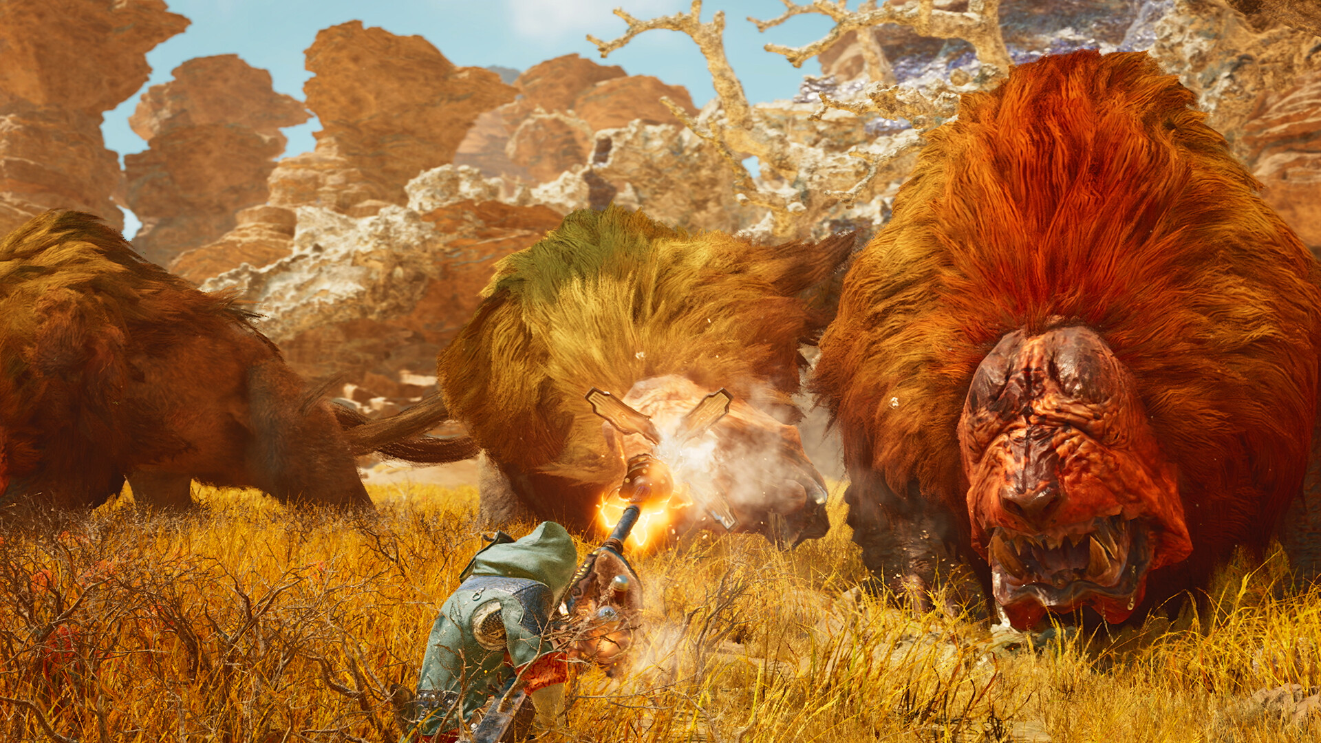 Monster Hunter Wilds gameplay screenshot showing endgame combat used to illustrate top-tier weapon builds