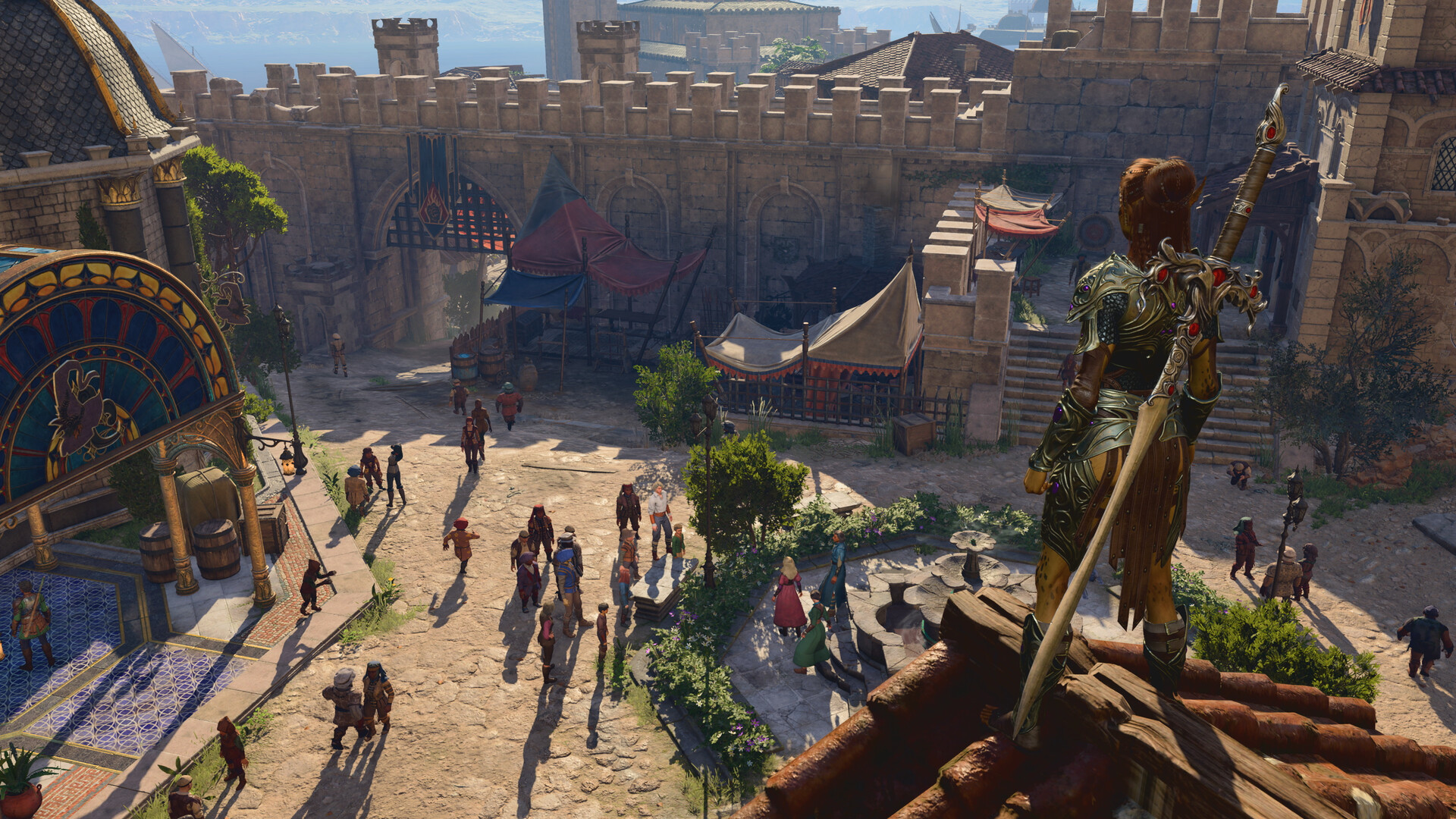 A spellcaster unleashing a powerful spell in Baldur's Gate 3 combat